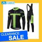 INBIKE Mens Breathable Fabric Long Sleeves Silicone Pad Cycling Jersey Set xingmu