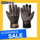 INBIKE Wholesale Goatskin Leather Zipper Touch Screen Racing Motorcycle Gloves CW865