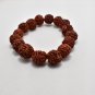 Handmade Natural Bracelet Painted Seed Wrist Brown Wood Beaded  Men Women