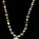 Fall Leaves Pendant with Beaded Necklace