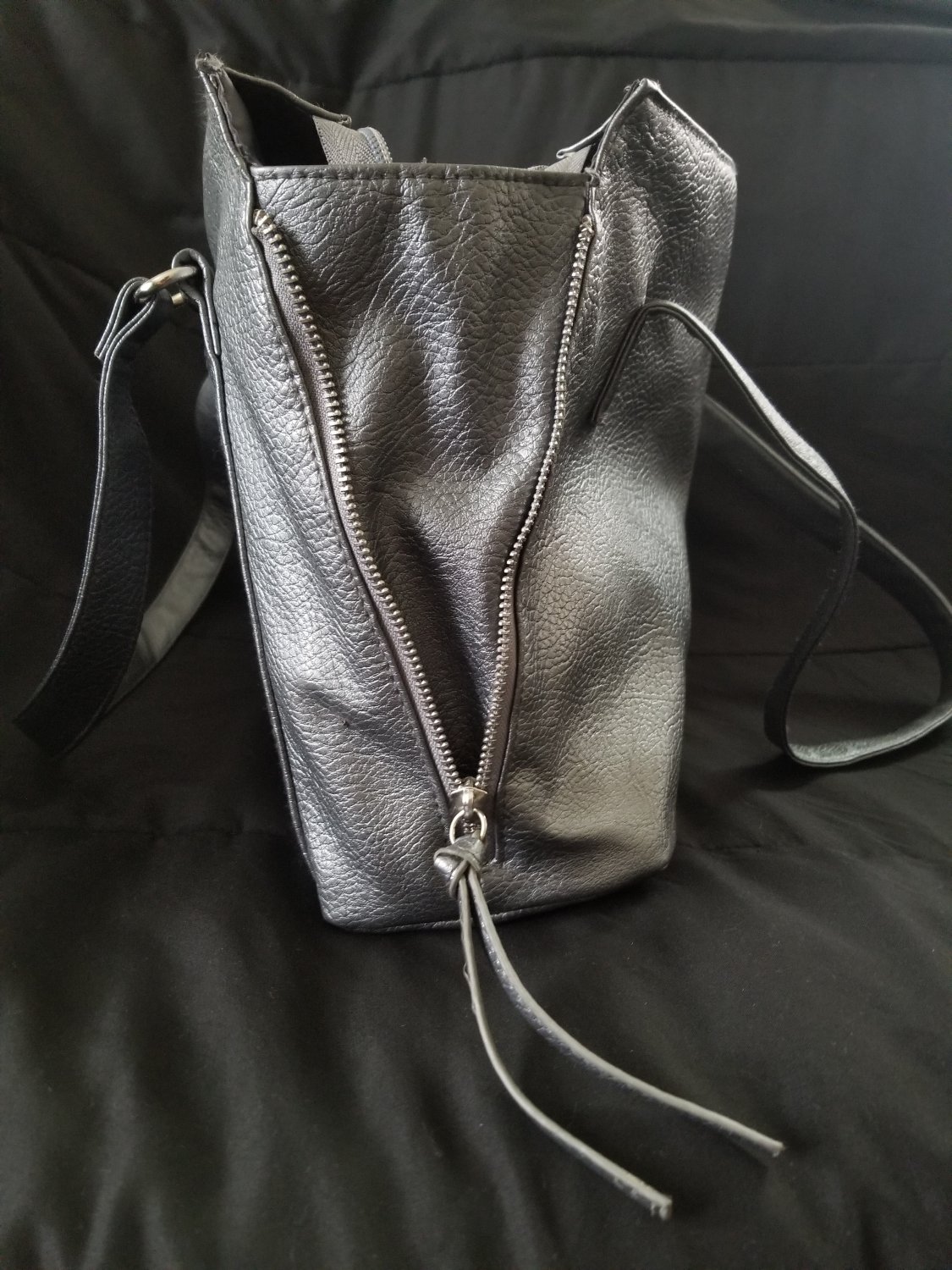 Grey Leather Bag