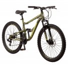Men's 26" Bash Mountain Bike w/ Dual Suspension, 21-Speed Bicycle, Army Green
