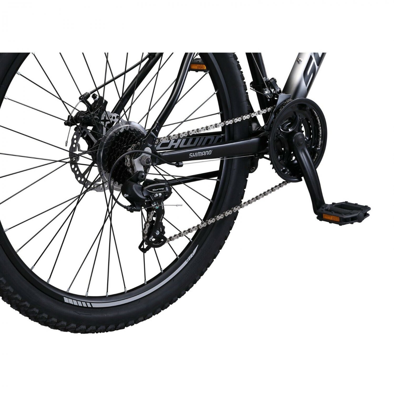 Men's 27.5" AL Comp Mountain Bike Off Road Tires, 21Speed Bicycle, Silver