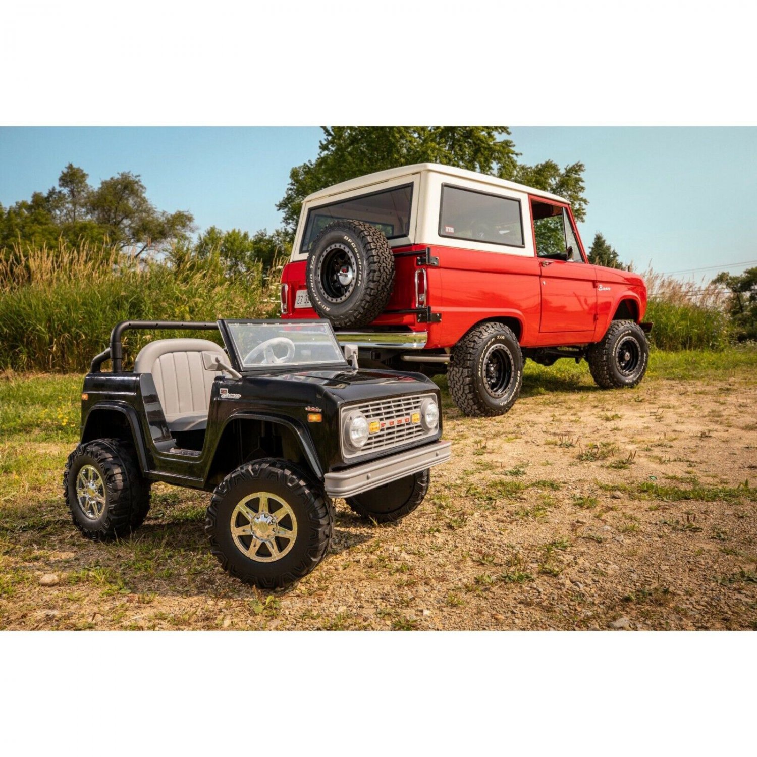 Classic Ford Bronco Ride-On Battery-Powered Vehicle w/ Sound Effects, Ages 3+