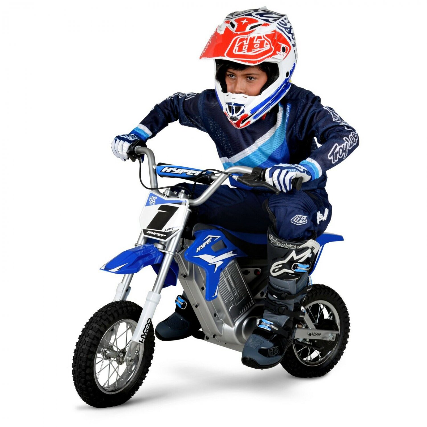 Kid's HPR 350 24V Electric-Powered Dirt Bike, 14 MPH Top Speed, Ages 13+, Blue