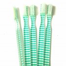 10-Pack Turquoise Stripe Vintage Design Toothbrush By Alan Stuart of New York