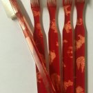 5-Pack Vintage Red Animals Design Toothbrush By Alan Stuart of New York
