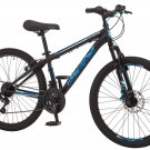 24" Boy's Excursion Mountain Bike w/Front Suspension & Disc Brakes, Blue Accents