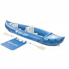 Fiji Double-Seat Lightweight Inflatable Kayak w/ Paddle and Carry Bag