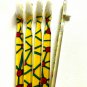 5-Pack Vintage Yellow Desert Design Toothbrush By Alan Stuart of New York