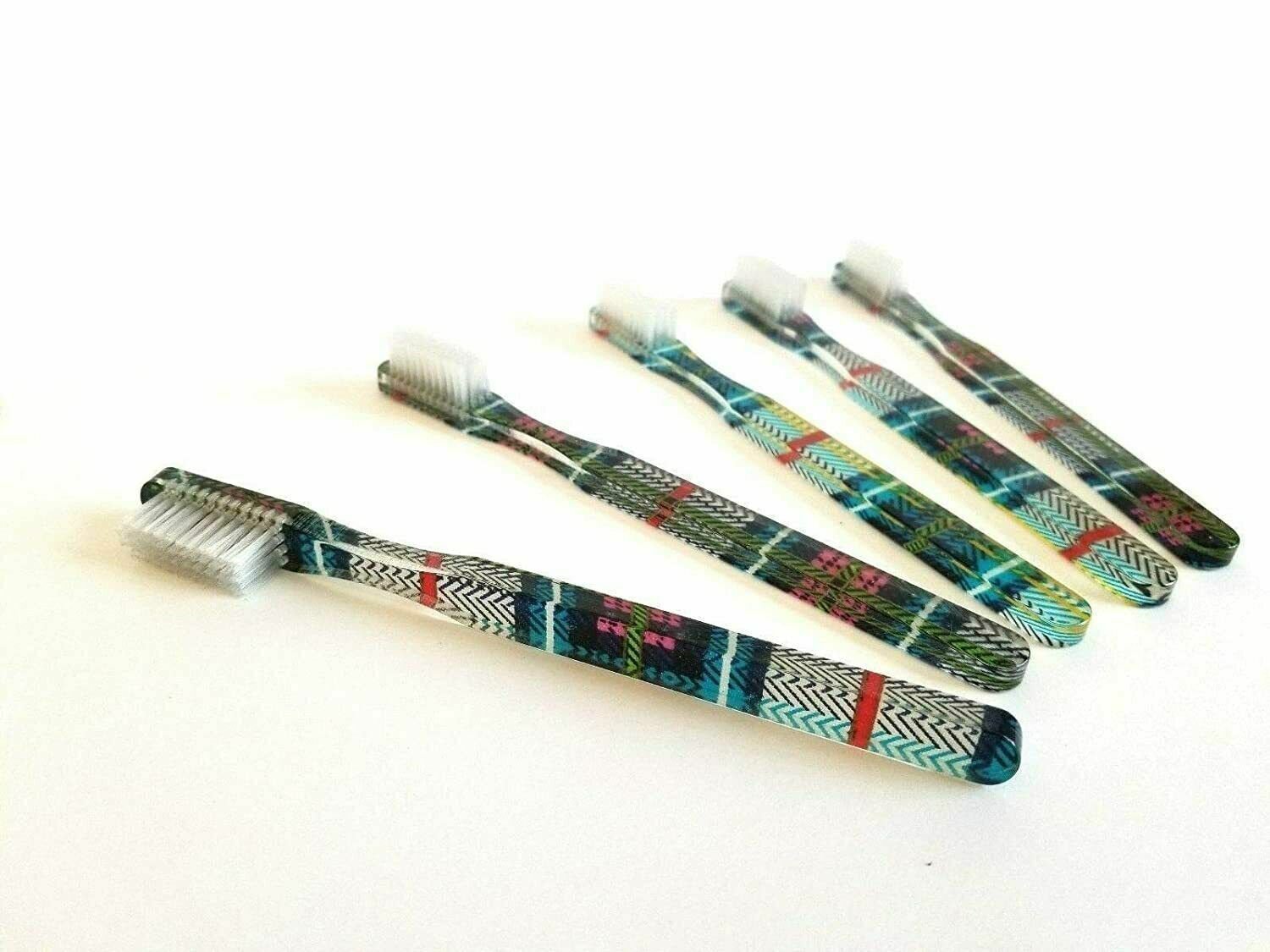 5-Pack Vintage Stripes Patterns Design Toothbrush By Alan Stuart of New York