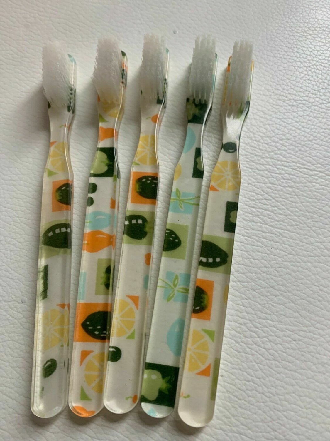 5-Pack Vintage Fresh Lemonade Design Toothbrush By Alan Stuart of New York