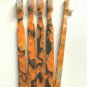 5-Pack Vintage Orange Lava Design Toothbrush By Alan Stuart of New York