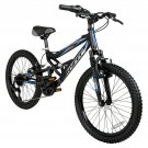 Kid's 20" Shocker Mountain Pro Bike Off Road Tires 7-Speed Bicycle, Black/Blue