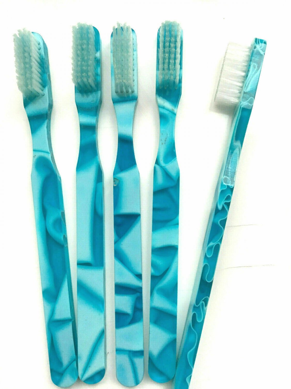 10-Pack Vintage Blue Silk Design Toothbrush By Alan Stuart of New York