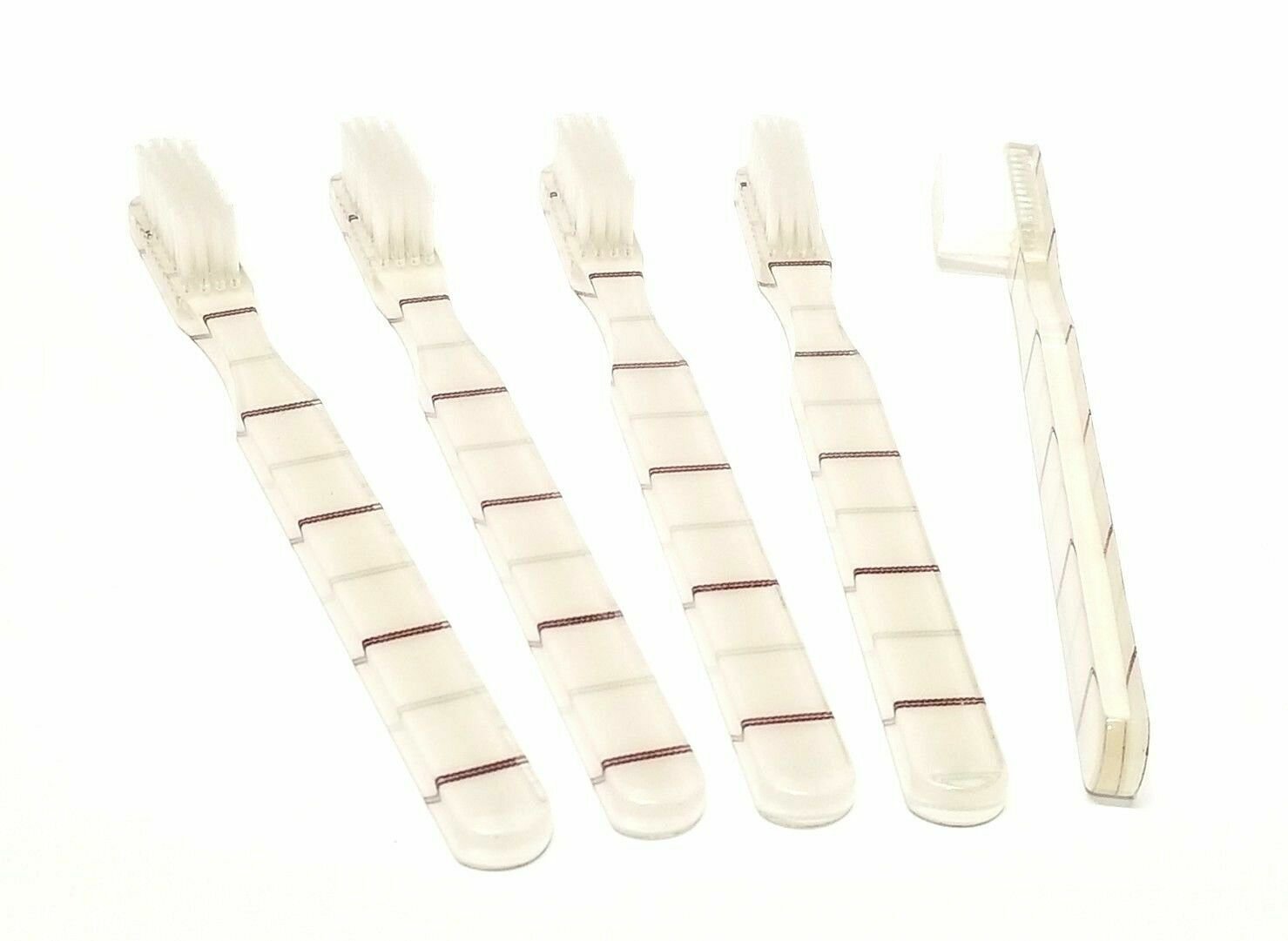 10-Pack Vintage White Stripes Design Toothbrush By Alan Stuart of New York