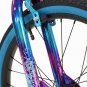 Girls' 2 Illusion BMX Bike 20" Wheels and Steel Frame Comfort Ride, Blue Purple