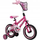 12" Girl's Disney Minnie Mouse Bike w/ Training Wheels and Bell, Age 3-5, Pink
