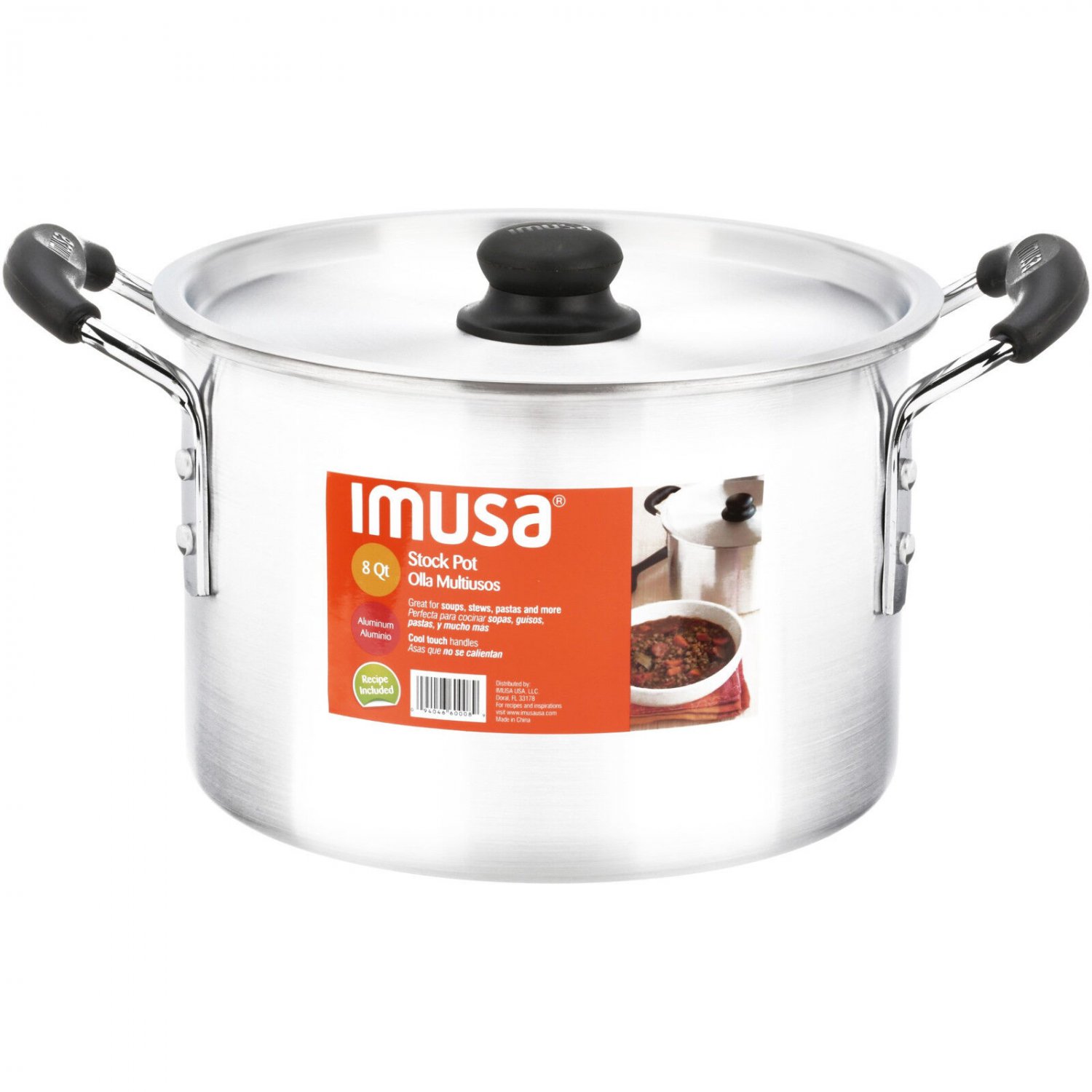 Imusa 8 Quart Stock Cooking Pot Great For Soups And Stews 