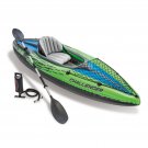 Intex Challenger K1 Single-Seat Lightweight Inflatable Kayak w/ Oar & Hand Pump