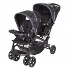 Foldable Lightweight Baby Trend Double Stroller w/5-Point Safety Harness, Black