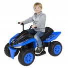 Kids Blue Camo Quad Battery-Powered Ride-On Motorized Vehicle, Ages 3-6, Blue