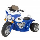 3-Wheel Police Patrol Ride-On Battery-Powered Motorcycle w/Sound Effects, Age 2+