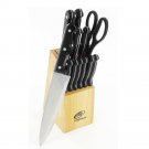 13-Piece Stainless Steel Blade Everyday Knives Set with Storage Block