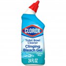 24oz Clorox Toilet Bowl Cleaner Clinging Bleach Gel, Fresh Cool Wave Scent