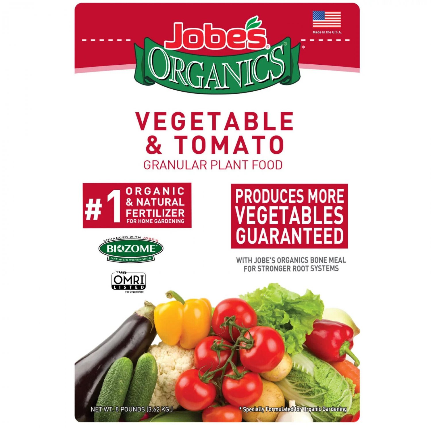 8 lb Jobe’s Organics Tomato & Vegetable Garden Plant Food Fertilizer, 2