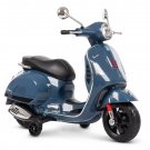 Kid's Vespa Euro-Style Battery-Powered Electric Scooter, Ages 3-7, Blue