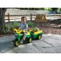 Kids' John Deere Pedal Tractor Ride On with Wagon, Green, 12M+