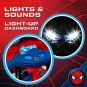 Kids Spider-Man 6V Battery-Powered Motorcycle w/ Working Headlights, Ages 3+