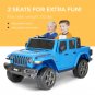 Jeep Gladiator Rubicon Battery-Powered Vehicle w/ Sound Effects, Ages 3+, Blue