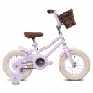 Girls' 12" Cute Mila Bike w/ Basket & Training Wheels, Ages 2-4, Height 2'0"