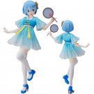 22CM Anime Figure Rem Re:Life In A Different World Cute Blue Dress Rem Model Doll Toy