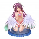 10CM Sexy Figure Japanese Anime NO GAME NO LIFE Angel Wings Jibril Kawaii Seated Model Dolls Toy