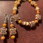 Beaded Bracelet & Matching Earrings....handcrafted