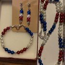 Three Piece Red, White & Blue Jewelry Set.....