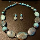 Matching Necklace & Earrings...Blue Stone
