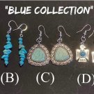 The Blue Collection.....All Dangle Earrings with Turquoise
