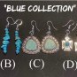 The Blue Collection.....All Dangle Earrings with Turquoise