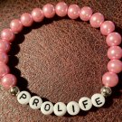 Stunning Stretch "PRO LIFE" Support Bracelet.....Pink or Your Choice...