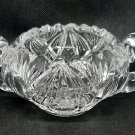 Hobstar Crystal Star Pattern Sawtooth Edge Sugar Bowl