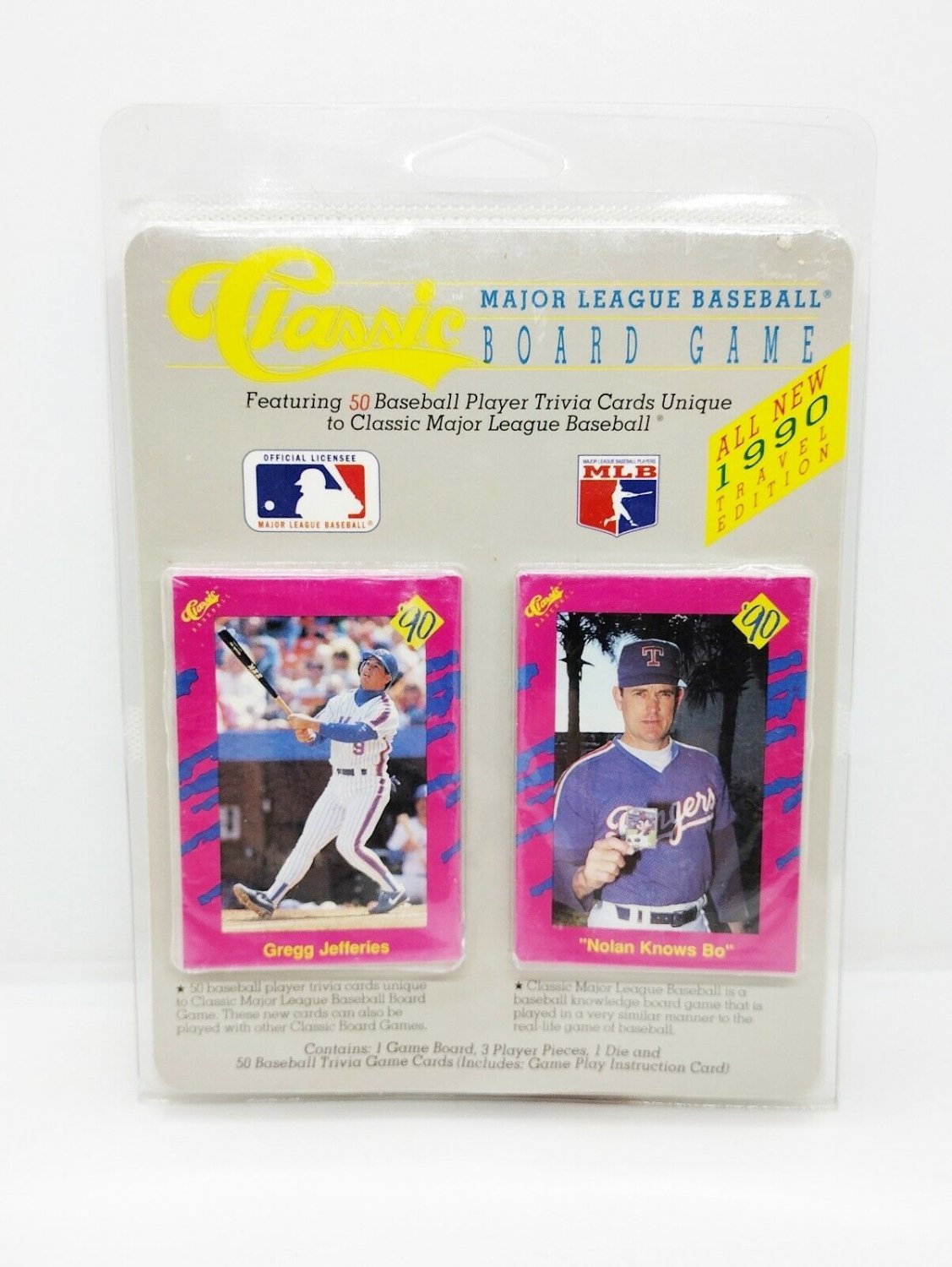 Classic Major League Baseball 1990 Travel Edition Board Game