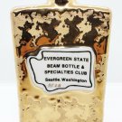 Jim Beam Evergreen State Gold Ghost "I Loves Jim Beam" Empty Flask Decanter