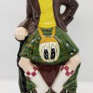 Irish Man Sitting On A Barrel 12" Tall Ceramic Scotch Liquor Empty Decanter