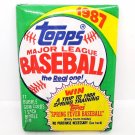 Topps Major League Baseball 1987 Unopened Wax Trading 17 Card Pack