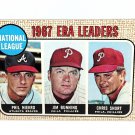 Topps 1967 NL ERA Leaders Niekro, Bunning, Short Baseball Trading Card