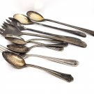 Mismatched Lot Of 9 Tarnished Silverware